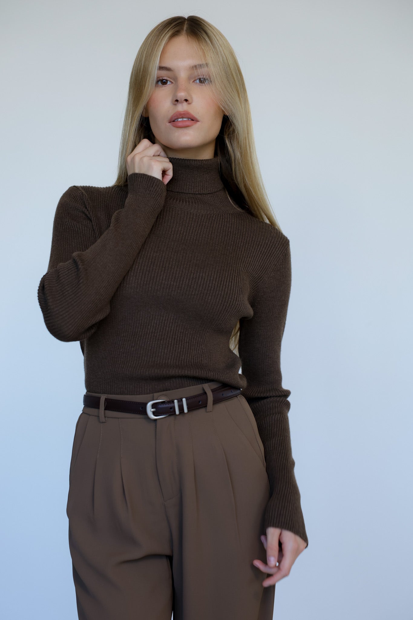 סריג גולף בלוסום -חום שוקולד