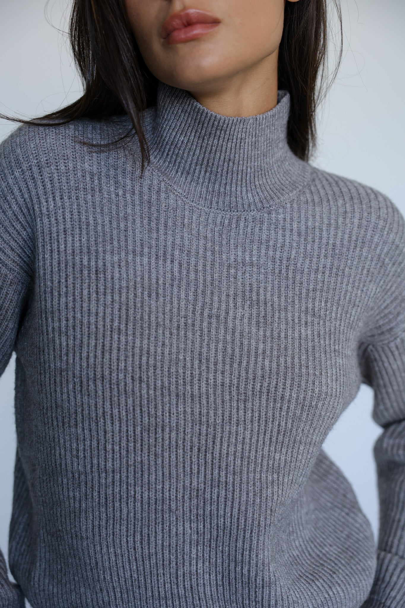 סריג גולף ראיין - אפור מלאנז׳