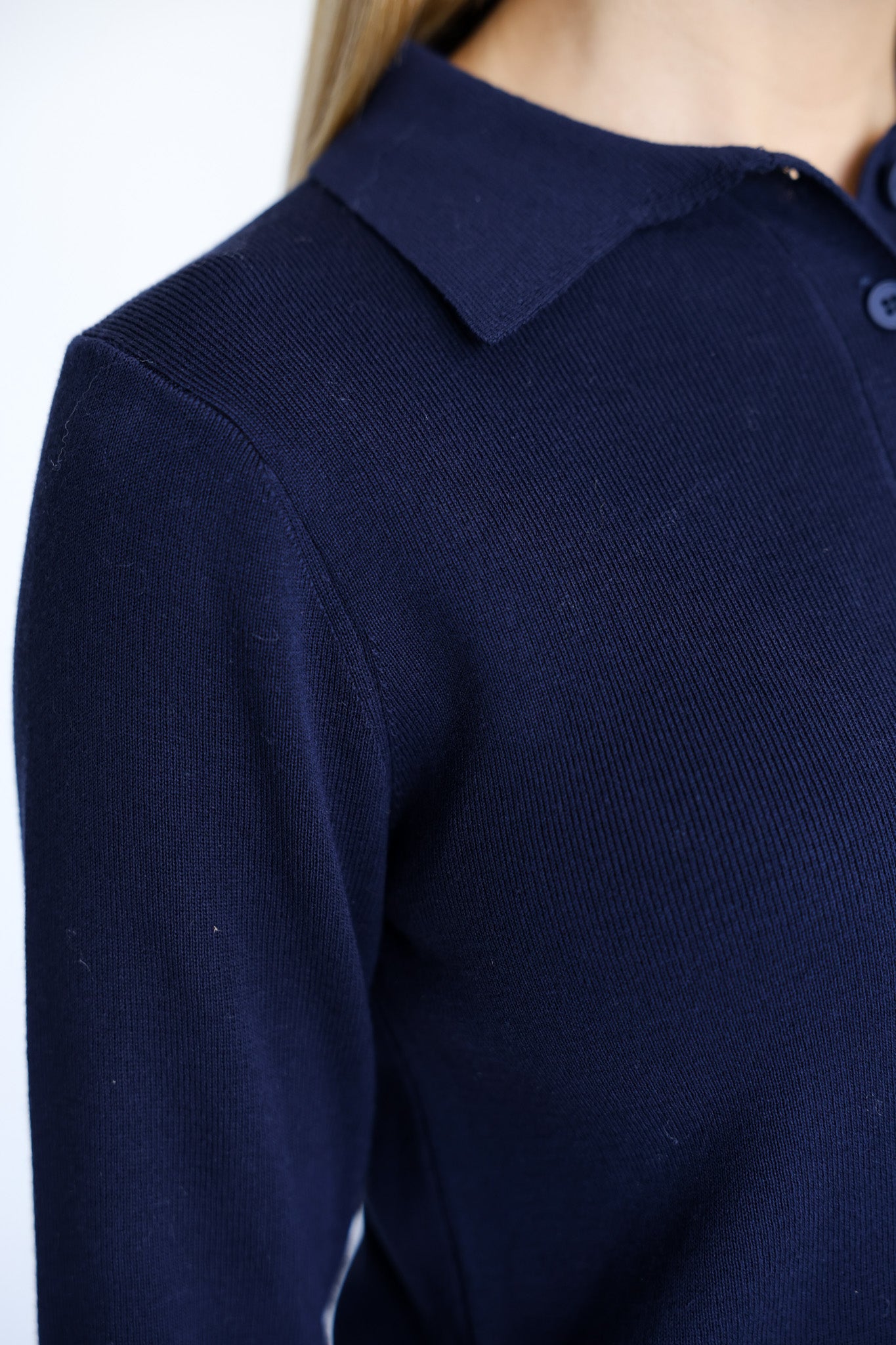 חולצת סריג פולו אמיליה - בלוברי