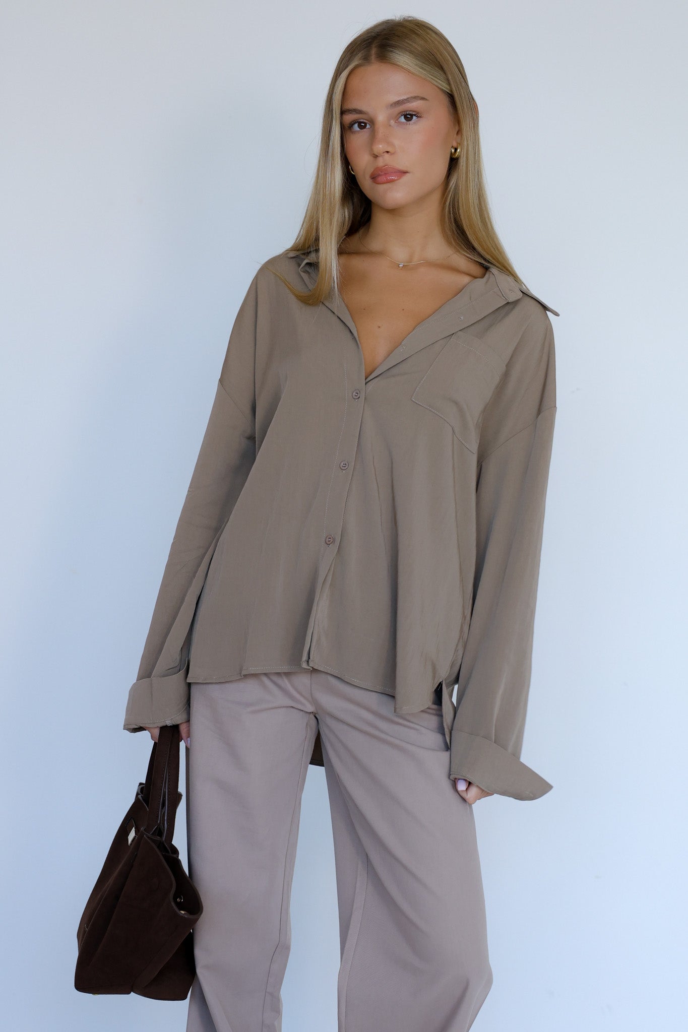 חולצת נאפה וואלי - קפה