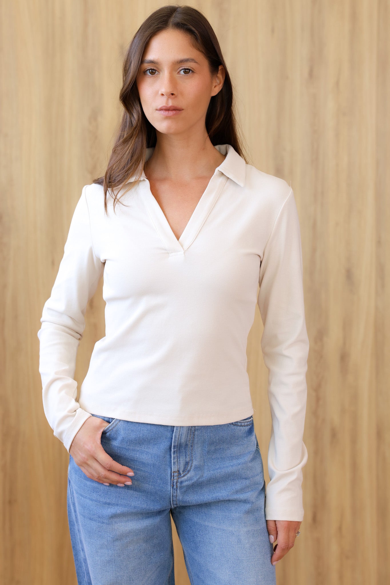 חולצת היילנד - בז׳